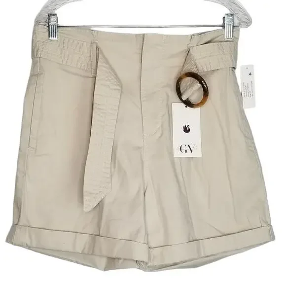 Gloria Vanderbilt Women's Trapunto Self Belt Vacation Shorts, Size 10 New - Picture 6 of 13